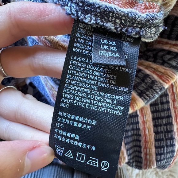 Free People Fine Line Stripped knit flares Pants sz xs - Picture 12 of 13